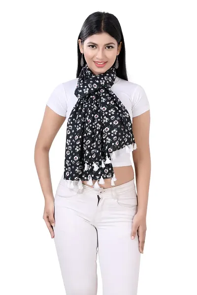 JVNINE Women Scarf Stole With Tassels