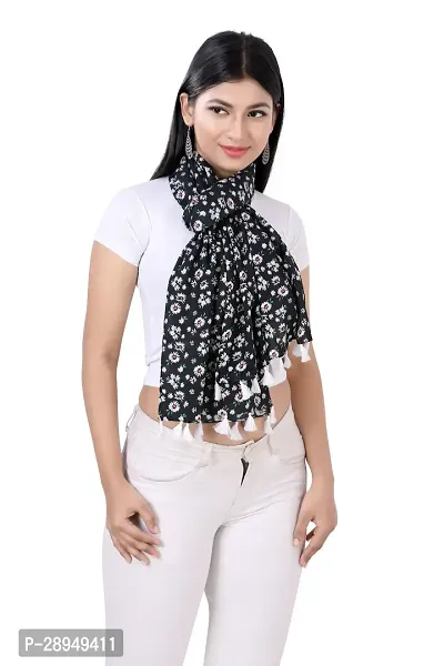 JVNINE Women Printed Scarf Stole With Tassels-thumb2