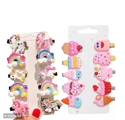 Rainbow Ice Cream Hair Clips Set Baby Hairpin For Kids Girls Toddler Barrettes Hair Accessories 20 ps-thumb0