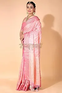 Mayapati Self Pattern Zari Woven Banarasi Silk Saree for Women with Unstitched Blouse-thumb2
