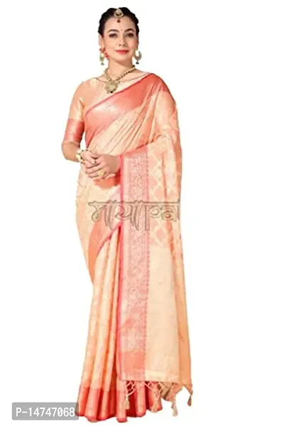 Classic Silk Blend Woven Saree with Blouse piece