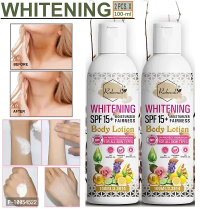 Whitening Body Lotion On SPF15+ Skin Lighten and Brightening Body Lotion Cream (100 Ml) Pack Of 2 Lotion and Creams-thumb0