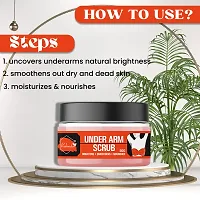 Under Arm Scrub Gently Exfoliates The Sensitive Skin of Under Arms, Blend of Coconut Oil and Coconut Shell Powder Brightens Softens Nourishes and Smoothens Your Underarms Scrub  (50 g) Pack Of -2-thumb3