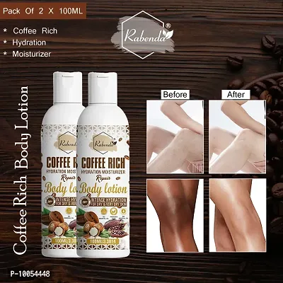 Coffee Rich Hydration Moisturizer Body Lotion with coffee and Shea Butter   (100 ML)   Pack of 2