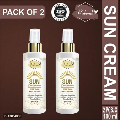 Sunscreen Cream SPF 30+, Whitening,Moisturising,Anti Aging,Reduce Dark Spote Protetion from UVA/UVB/PA++, Sun Protection and De Tan - SPF 30  (100 ml.) Pack Of 2-thumb0