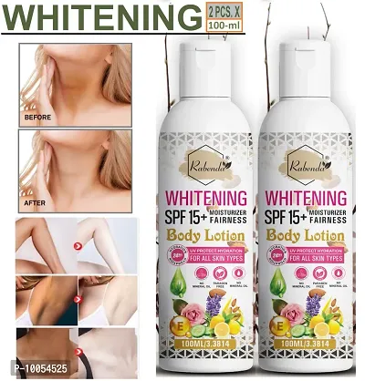 Whitening Body Lotion On SPF15+ Skin Lighten and Brightening Body Lotion Cream (100 Ml) Pack Of 2 Lotion and Creams