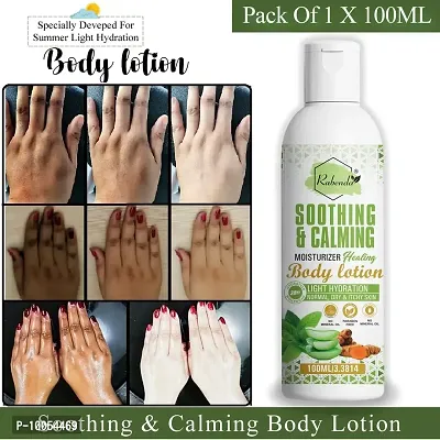 soothing calming and healing Body Lotion With Turmeric and Aloevera Cream For Normal,Dry and Itchy Skin  100ML  Pack of 1-thumb0