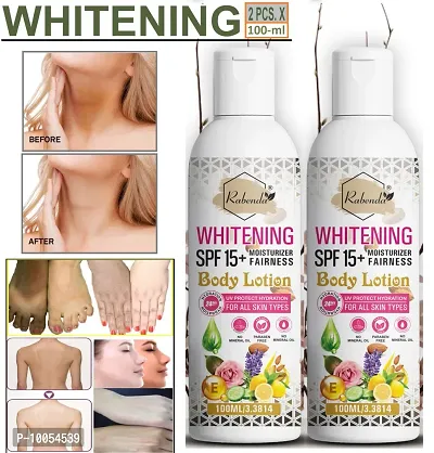 Whitening Body Lotion On SPF15+ Skin Lighten and Brightening Body Lotion Cream (100 Ml) Pack Of 2 Lotion and Creams