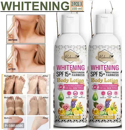Whitening Body Lotion On SPF15+ Skin Lighten and Brightening Body Lotion Cream (100 Ml) Pack Of 2 Lotion and Creams