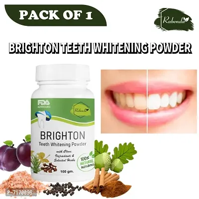 RABENDA Teeth Whitening Powder Enamel Safe  Fresh Breath, Teeth Whitener Teeth Whitening Kit