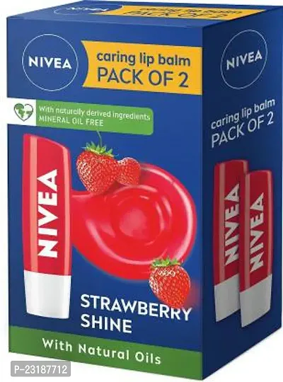 Strawberry Fruity Shine Lip Balm Strawberry Pack of 2-thumb0