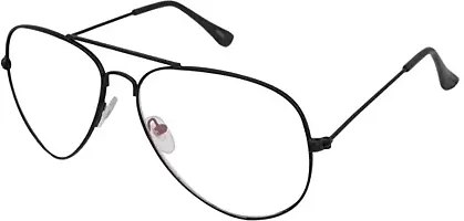 Unisex Adult Aviator Sunglasses Clear Frame, White Lens-thumb1
