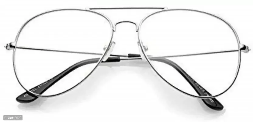 Unisex Adult Aviator Sunglasses Clear Frame, White Lens-thumb3