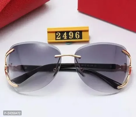 Sunglasses Women Men Fashion Design Retro Cutting Lens Gradient Sun Glasses Female UV400 Goggles Rim less Sunglass