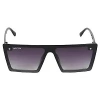 UV PROTECTIVE Rectangular Unisex Sunglasses (SUN-068-BLK)-thumb3