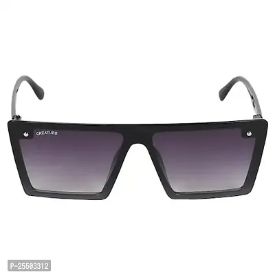 UV PROTECTIVE Rectangular Unisex Sunglasses (SUN-068-BLK)-thumb4