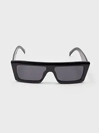 Black Oversized Rectangular Sunglasses-thumb3