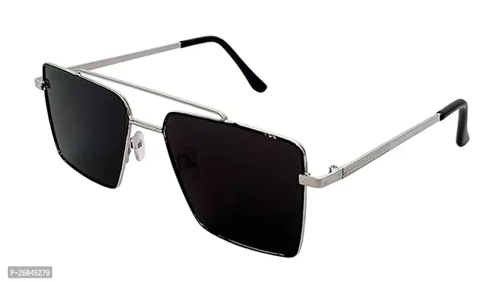 Retro Square Sunglasses Rectangular Metal frame sunglasses for Men and Women-thumb0