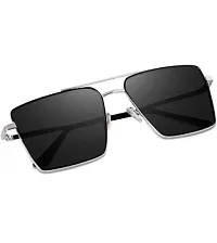 Retro Square Sunglasses Rectangular Metal frame sunglasses for Men and Women-thumb2