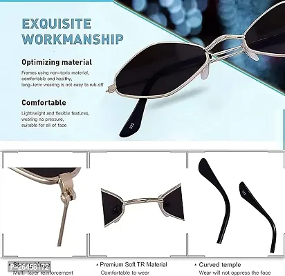 UV Protected Cat Eye Diamond Cut Sunglass, Goggles inspired from Priyanka Chopra Sunglasses for Women's-thumb4