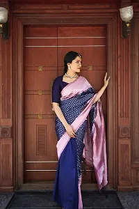 Stylish Women Cotton Silk Saree with Blouse piece-thumb1