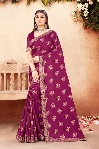 Attractive Art Silk Saree with Blouse piece 