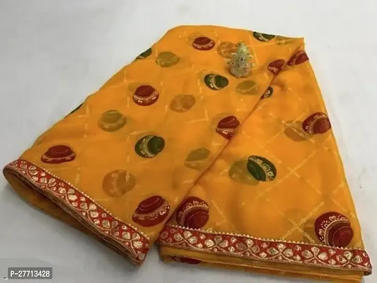 Classic Georgette Saree with Blouse piece-thumb0