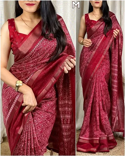 Hot Selling Art Silk Saree with Blouse piece 