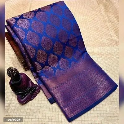 Stylish Women Cotton Silk Saree with Blouse piece-thumb0