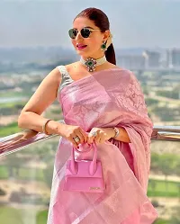Stylish Women Cotton Silk Saree with Blouse piece-thumb3