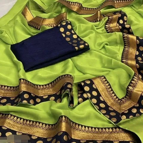 ART SILK DYED moss silk designerd dyed sarees