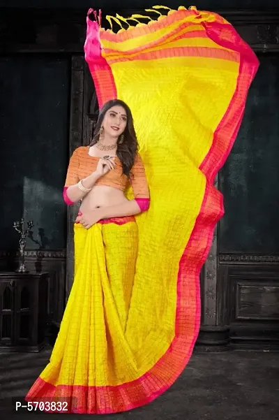 Beautiful Cotton Jacquard Weaving Saree with Blouse piece