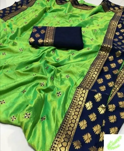 Art Silk Embroidered Lace Border Sarees with Blouse piece