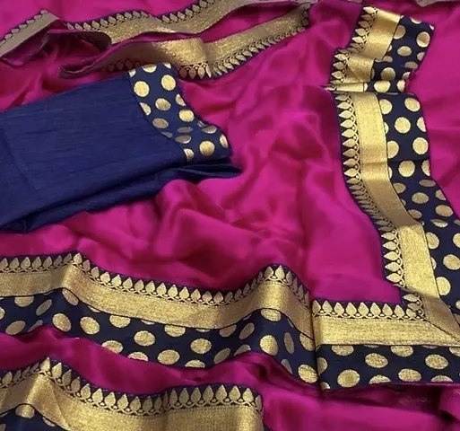  Silk Blend Saree with Blouse piece 