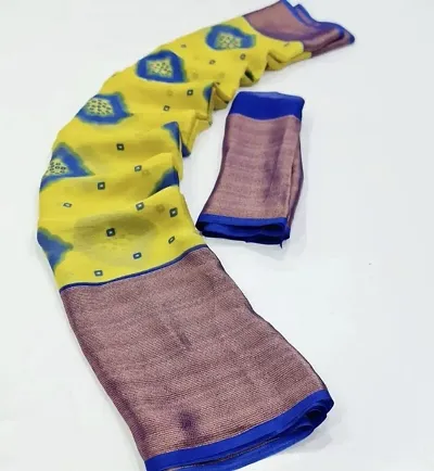 New In Brasso Saree with Blouse piece 