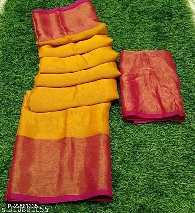 Chiffon Brasso Sarees With Blouse Piece-thumb0