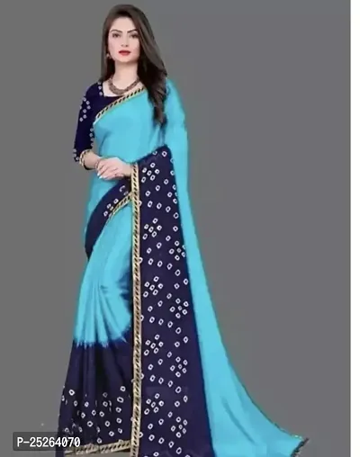 Georgette Printed Saree With Blouse Piece