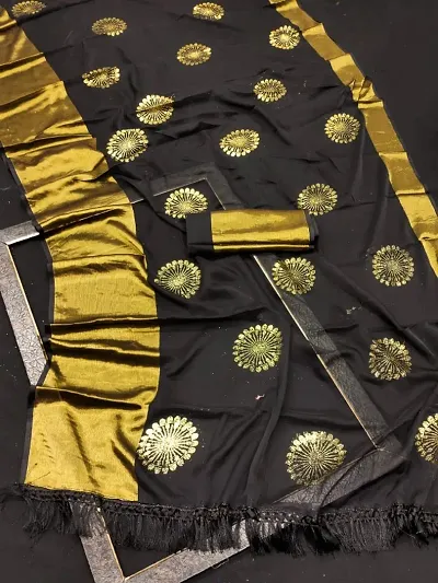 Georgette Foil Print Sarees With Blouse Piece