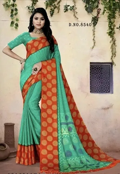 Glamorous Chiffon Saree with Blouse piece 