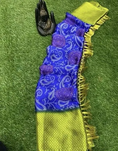 Chiffon Multicolored Saree With Blouse Piece