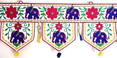 Cotton Kacchi Work Toran / Bandharwal/ Door Hanging With Latkan-thumb4