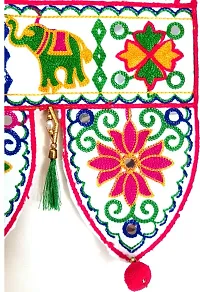 Cotton Kacchi Work Toran / Bandharwal/ Door Hanging With Latkan-thumb3