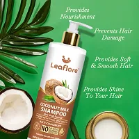 Leaflore Coconut Milk shampoo(Combo of 2) | Proffessional Damage repair Shampoo| 72 HRS Scalp Detox | 6-in-1 Formula | Paraben-free | Shampoo for Men  Women, Total 750ml-thumb4