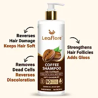 Leaflore Coffee shampoo(Combo of 2) | Proffessional Hair strengthening Shampoo| 72 HRS Scalp Detox | 6-in-1 Formula | Paraben-free | Shampoo for Men  Women,Total 500ml-thumb1