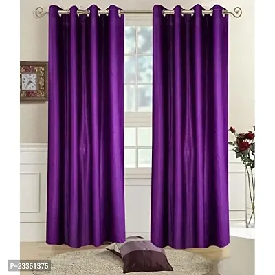 GeoNature Polyester Window Purple Curtains Set of 2 Size (4x5Feet) G2CR5F-34-thumb0