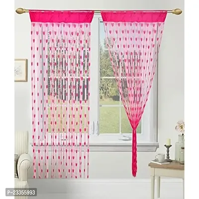 Geonature Rani Pink Valentine Heart Curtains Set of 2 (size-4x7) GHC2-46-thumb0