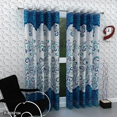 Geonature Darbar Polyester Eyelet Curtains Set of 2