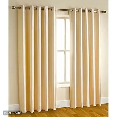 GeoNature Polyester Window Beige Curtains Set of 2 Size (4x5Feet) G2CR5F-48-thumb0