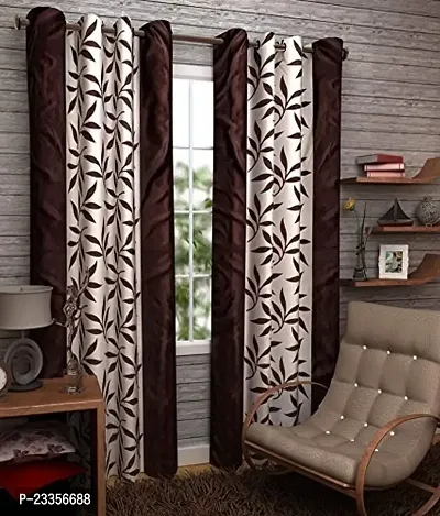 Geonature Door Eyelet Kolavery Curtains Set of 2