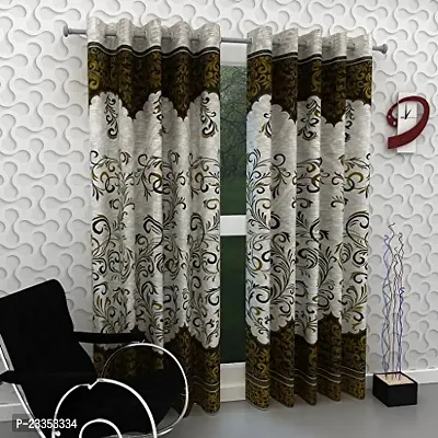 Geonature Darbar Polyester Eyelet Curtains Set of 2